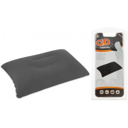 ALMOHADA HINCHABLE PARA VIAJE GRIS 36X26X10CM