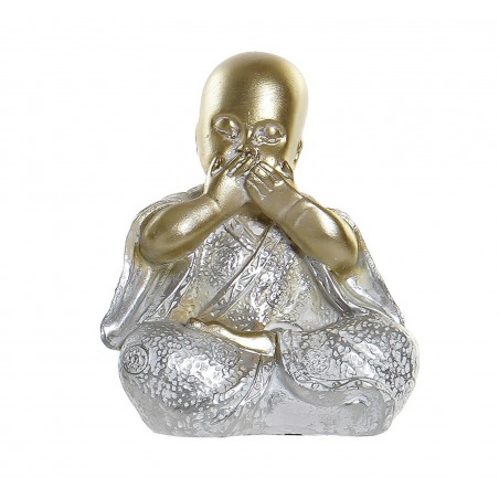 MONJE BUDISTA FIGURA DORADA 10,5X6X12