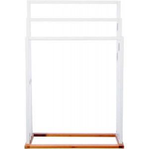 TOALLERO SUELO BAMBÚ BLANCO SARA 55x24x82CM