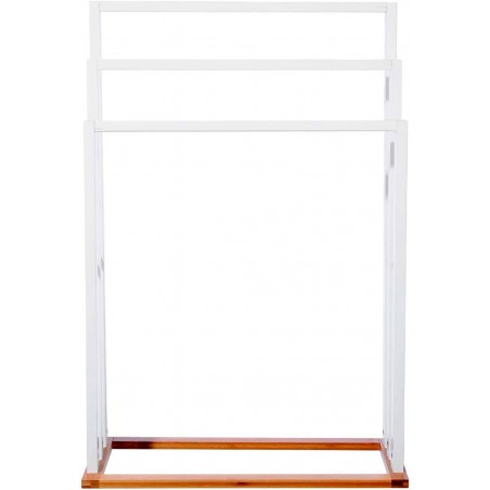 TOALLERO SUELO BAMBÚ BLANCO SARA 55x24x82CM