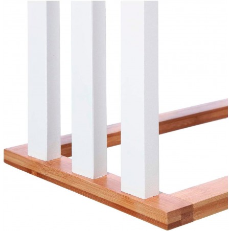 TOALLERO SUELO BAMBÚ BLANCO SARA 55x24x82CM