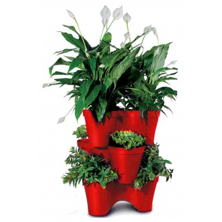 MACETERO APILABLE ROJO 38,5X17