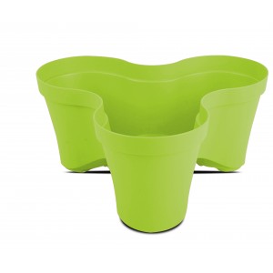 MACETERO APILABLE VERDE Y PLATO 38,5X17