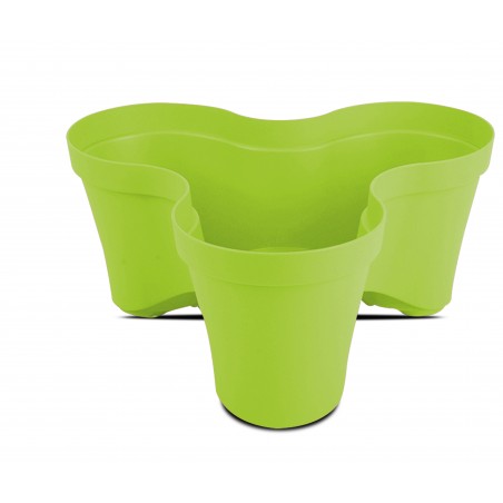MACETERO APILABLE VERDE Y PLATO 38,5X17