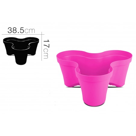 MACETERO APILABLE ROSA 38,5X17