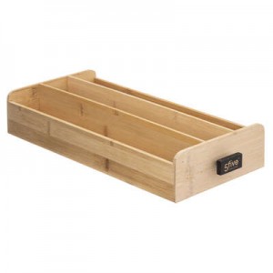 PORTA CÁPSULAS CAJA MADERA AZUL 17,8X38X7,3