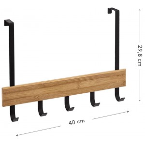 TOALLERO DE PUERTA 5 GANCHOS 40X2X29,8