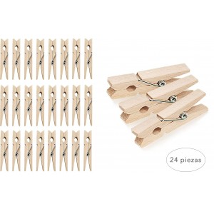 PINZAS PARA LA ROPA DE MADERA PACK 24