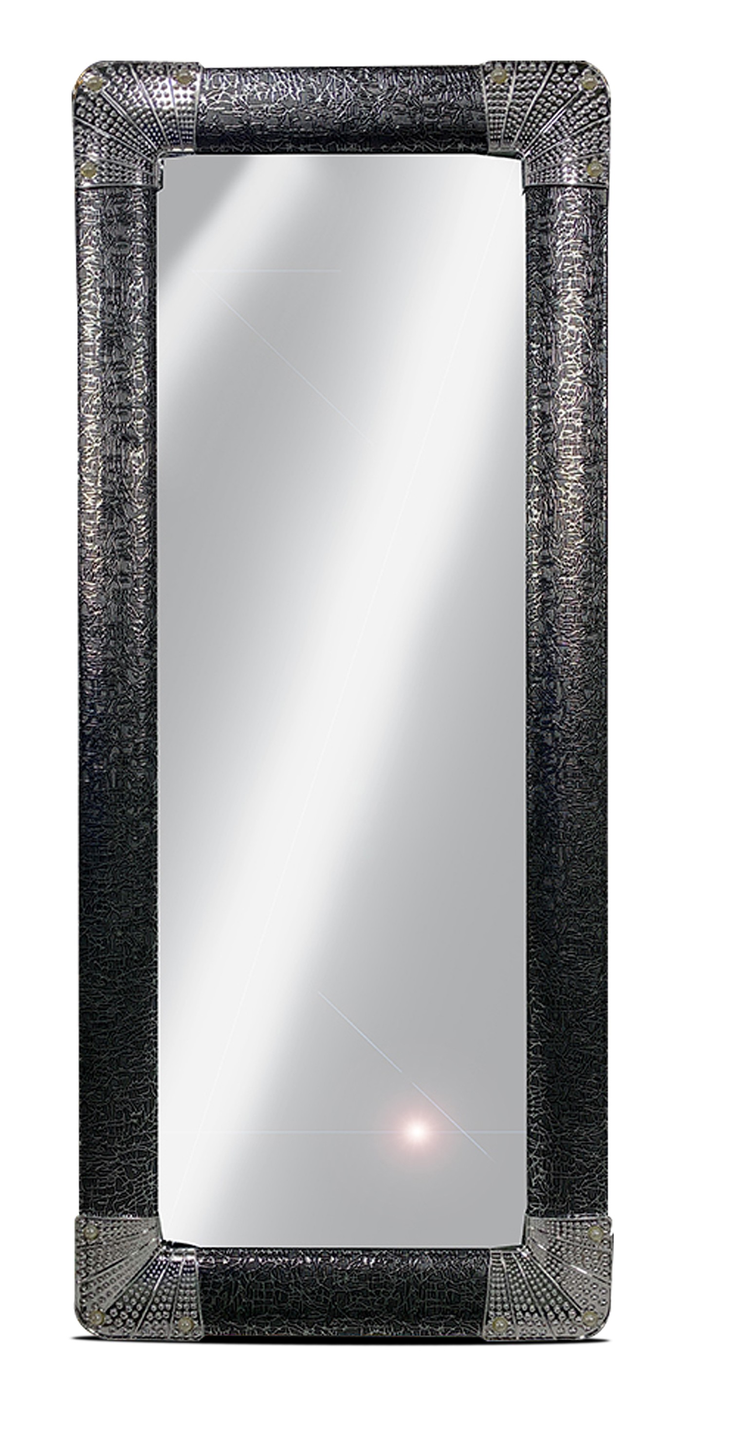 ESPEJO DE PARED NEGRO CUARTEADO 40X100