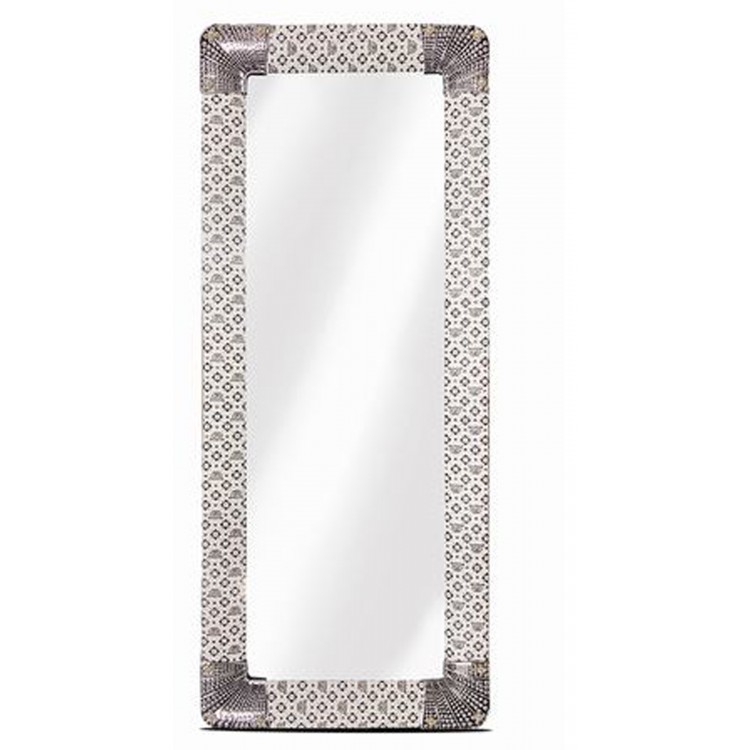 ESPEJO DE PARED BLANCO PERLAS 40X100