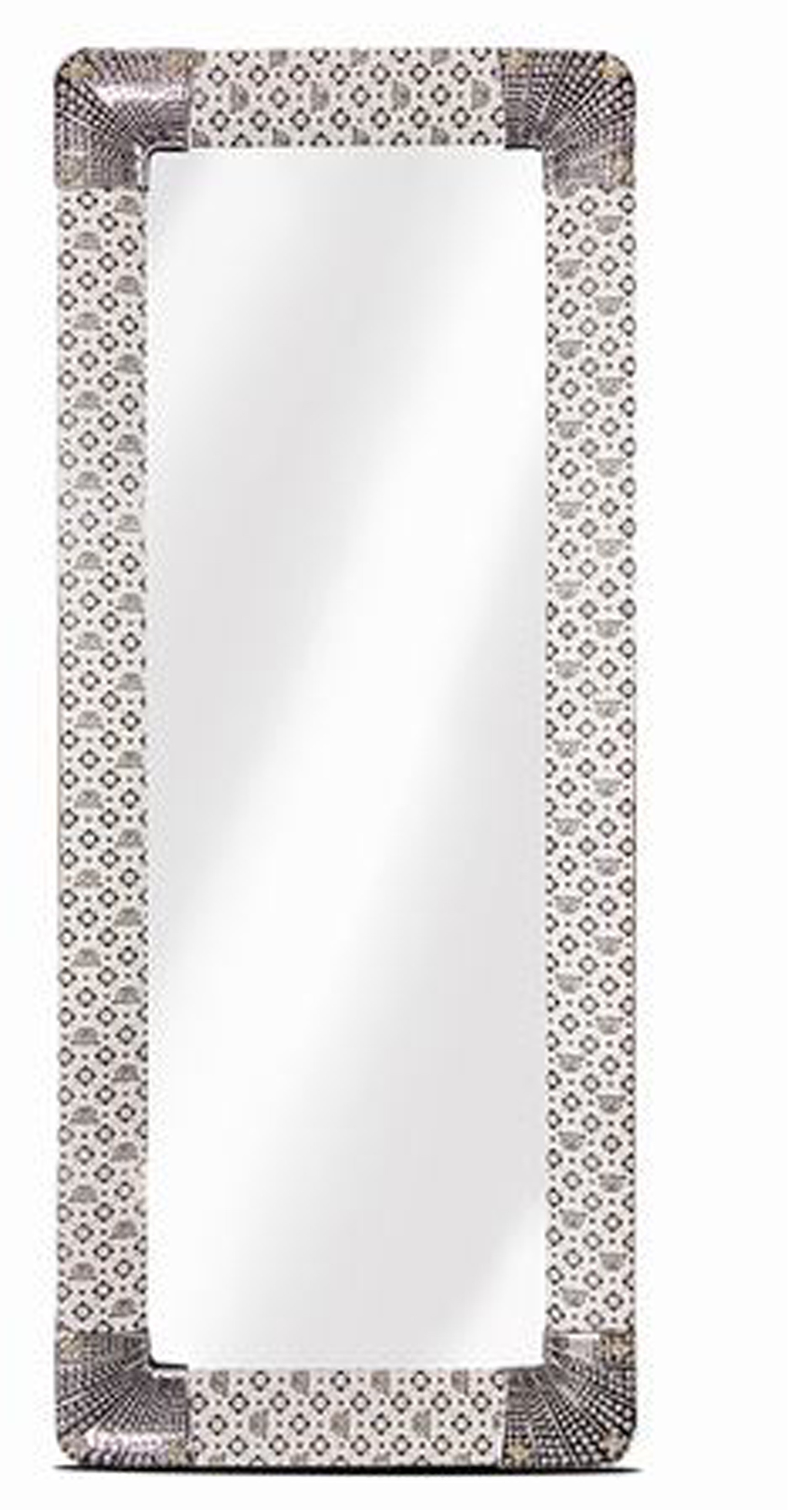 ESPEJO DE PARED BLANCO PERLAS 40X100