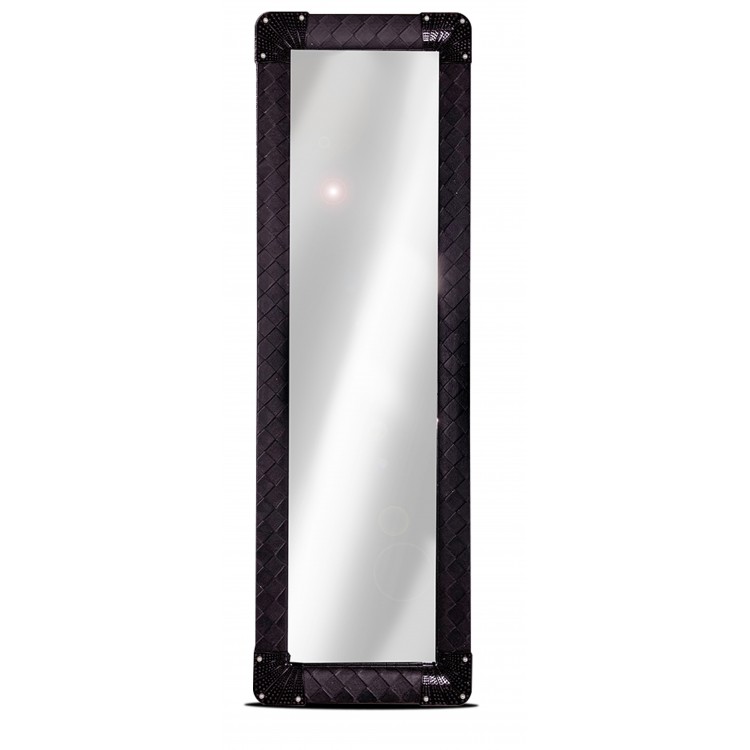 ESPEJO DE PIE POLIPIEL NEGRO 40X130