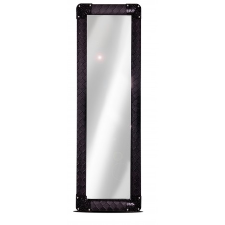 ESPEJO DE PIE POLIPIEL NEGRO 40X130