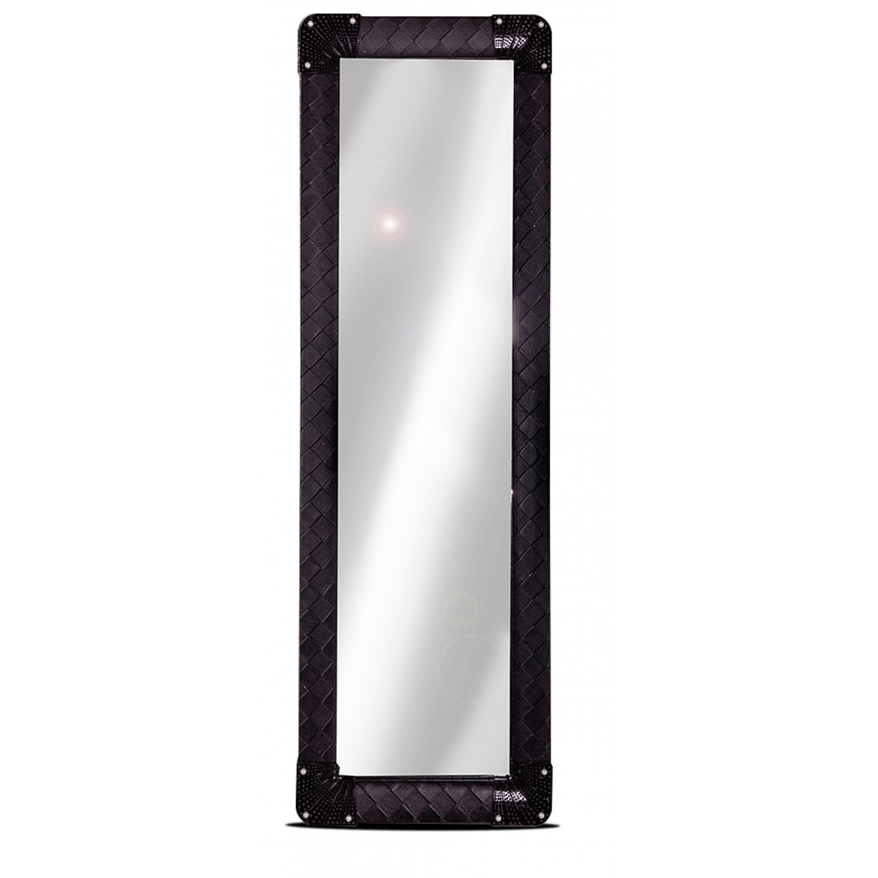 ESPEJO DE PIE POLIPIEL NEGRO 40X130