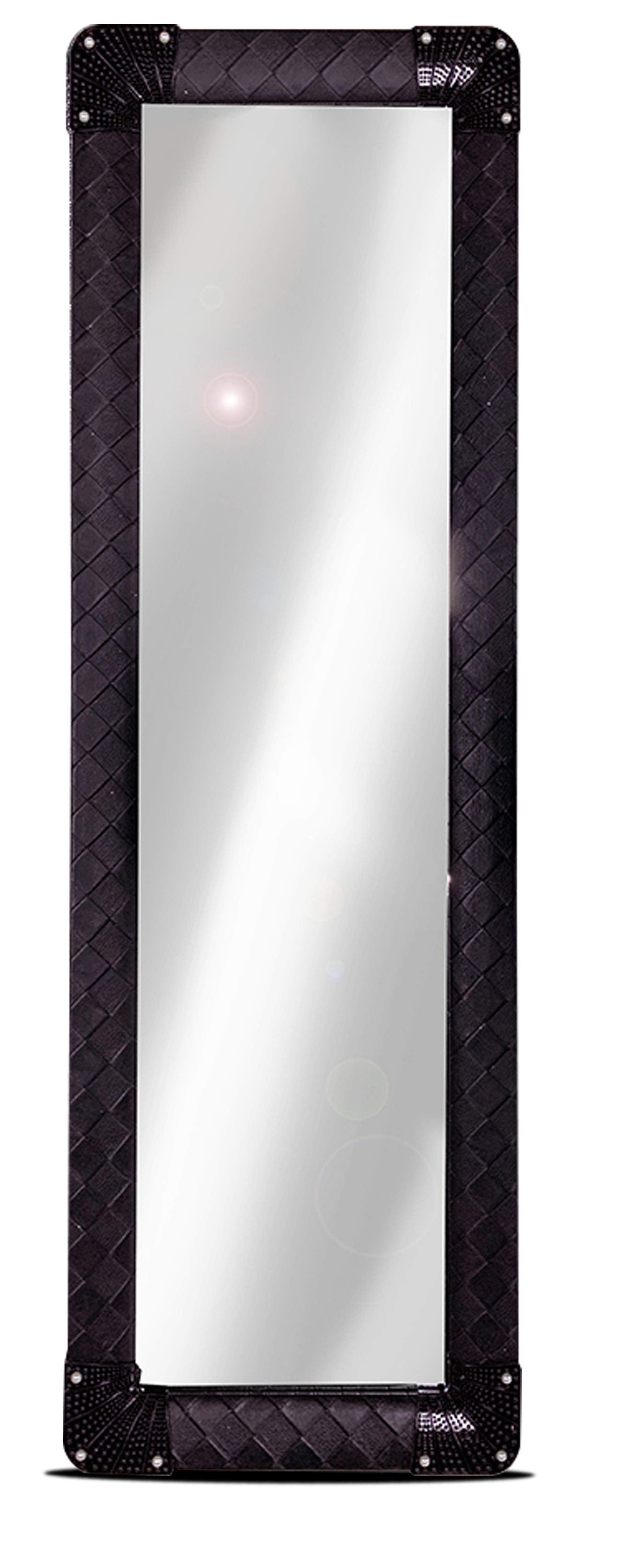 ESPEJO DE PIE POLIPIEL NEGRO 40X130