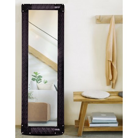ESPEJO DE PIE POLIPIEL NEGRO 40X130