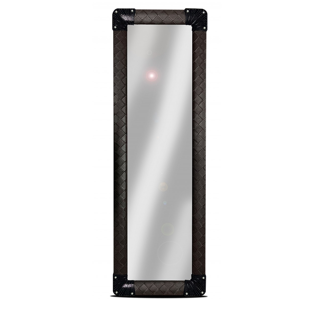 ESPEJO DE PARED POLIPIEL MARRÓN 40X130