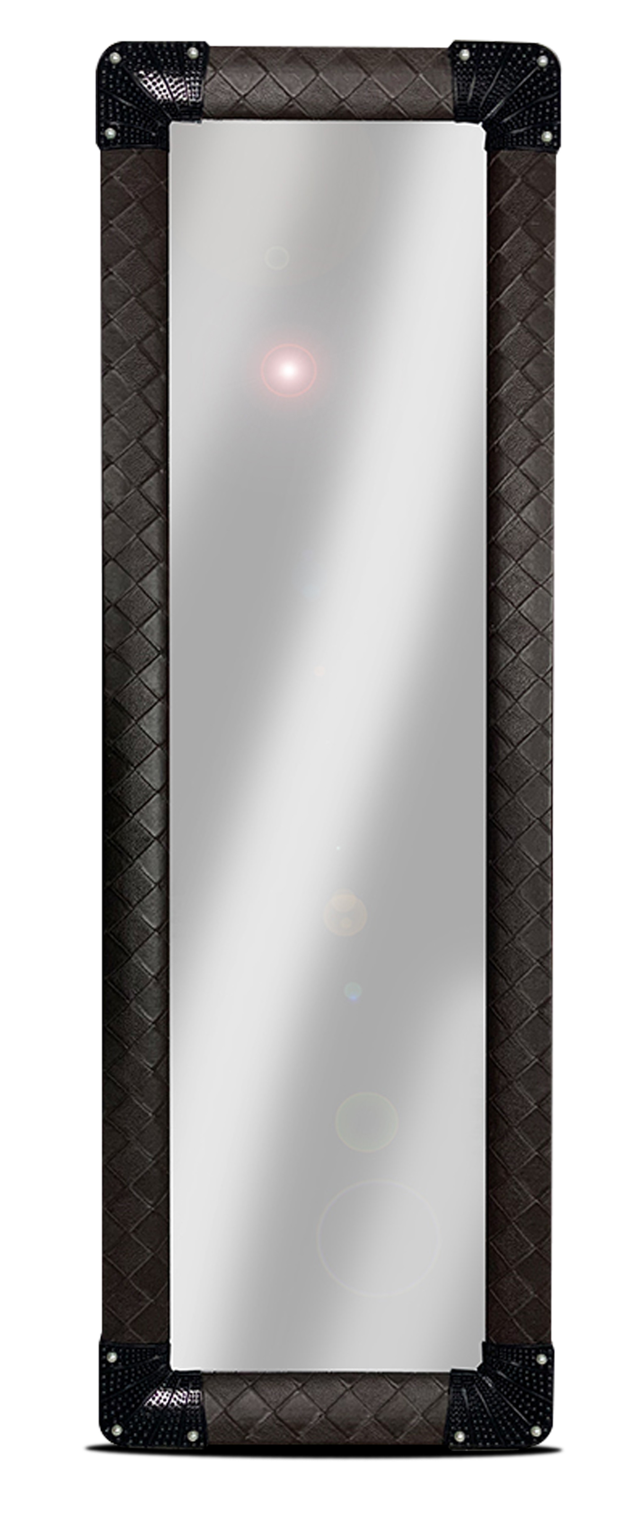 ESPEJO DE PARED POLIPIEL MARRÓN 40X130