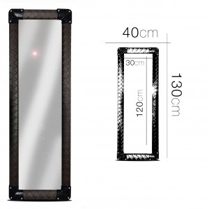 ESPEJO DE PARED POLIPIEL MARRÓN 40X130