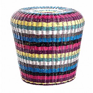 Puff/Plegable Acolchado para Almacenaje. Original Diseño Étnico.  38x38x38cm.-Hogarymas-