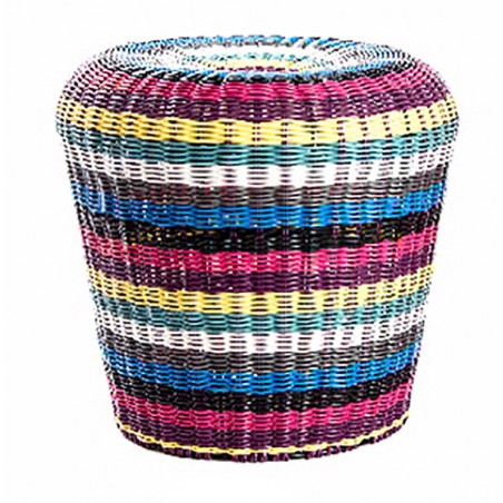 Puff/Plegable Acolchado para Almacenaje. Original Diseño Étnico.  38x38x38cm.-Hogarymas-