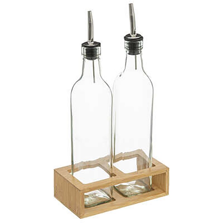 ACEITERA Y VINAGRERA CON SOPORTE 16,6X9,2X32