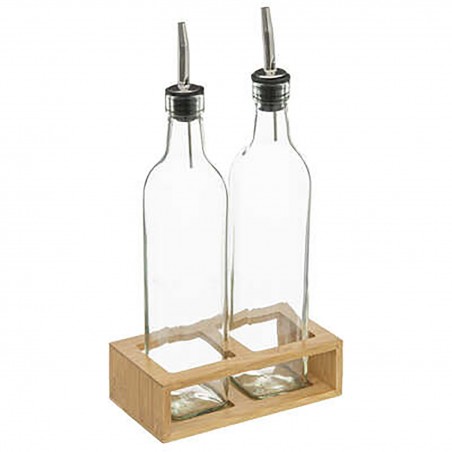 ACEITERA Y VINAGRERA CON SOPORTE 16,6X9,2X32