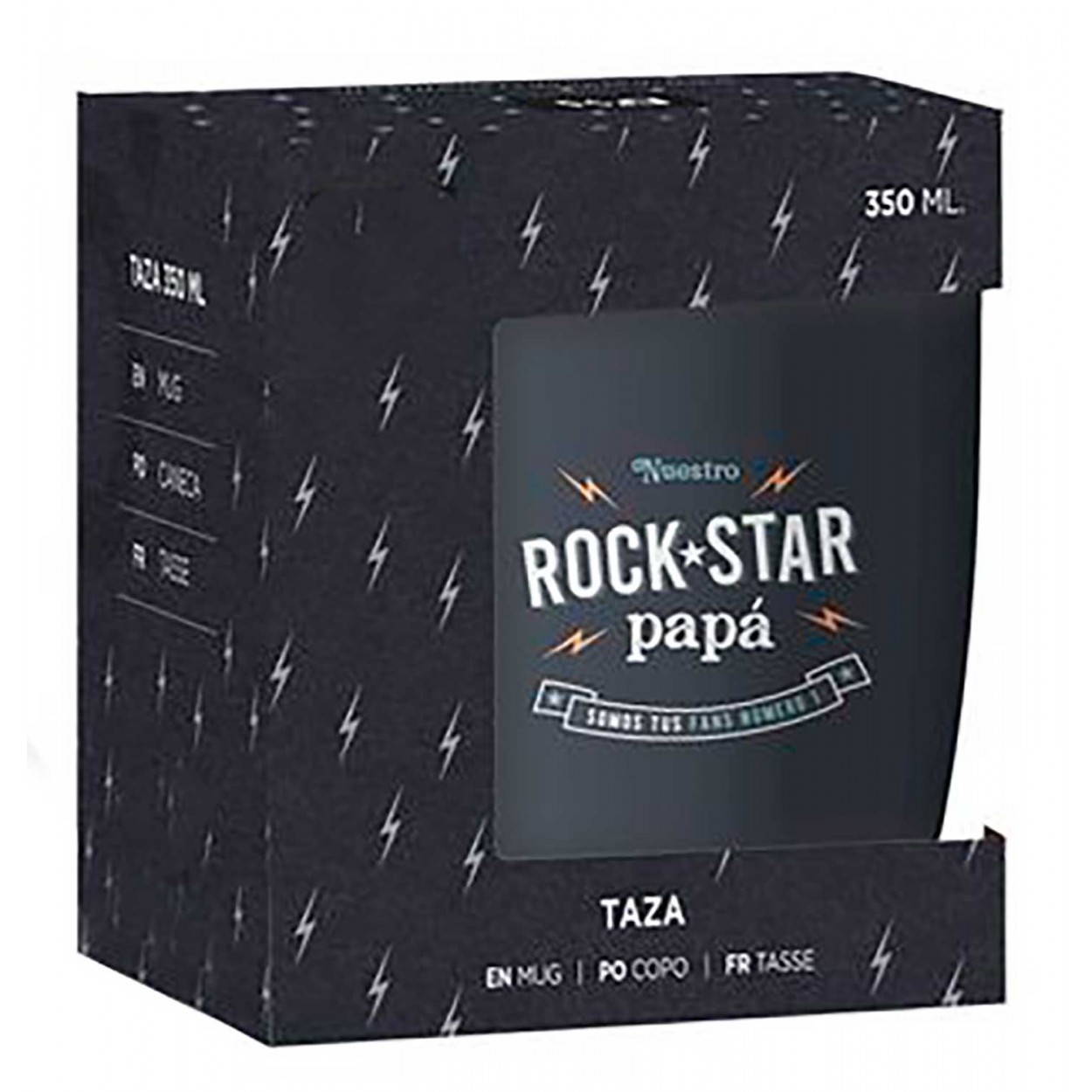 TAZA DESAYUNO PAPA ROCKSTAR 350ML