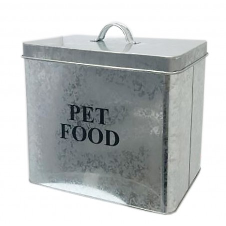 CAJA METALICA PARA COMIDA DE MASCOTAS 21X25,5X15