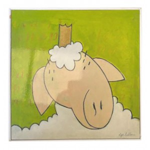 CUADRO OVEJA INFANTIL 30X30