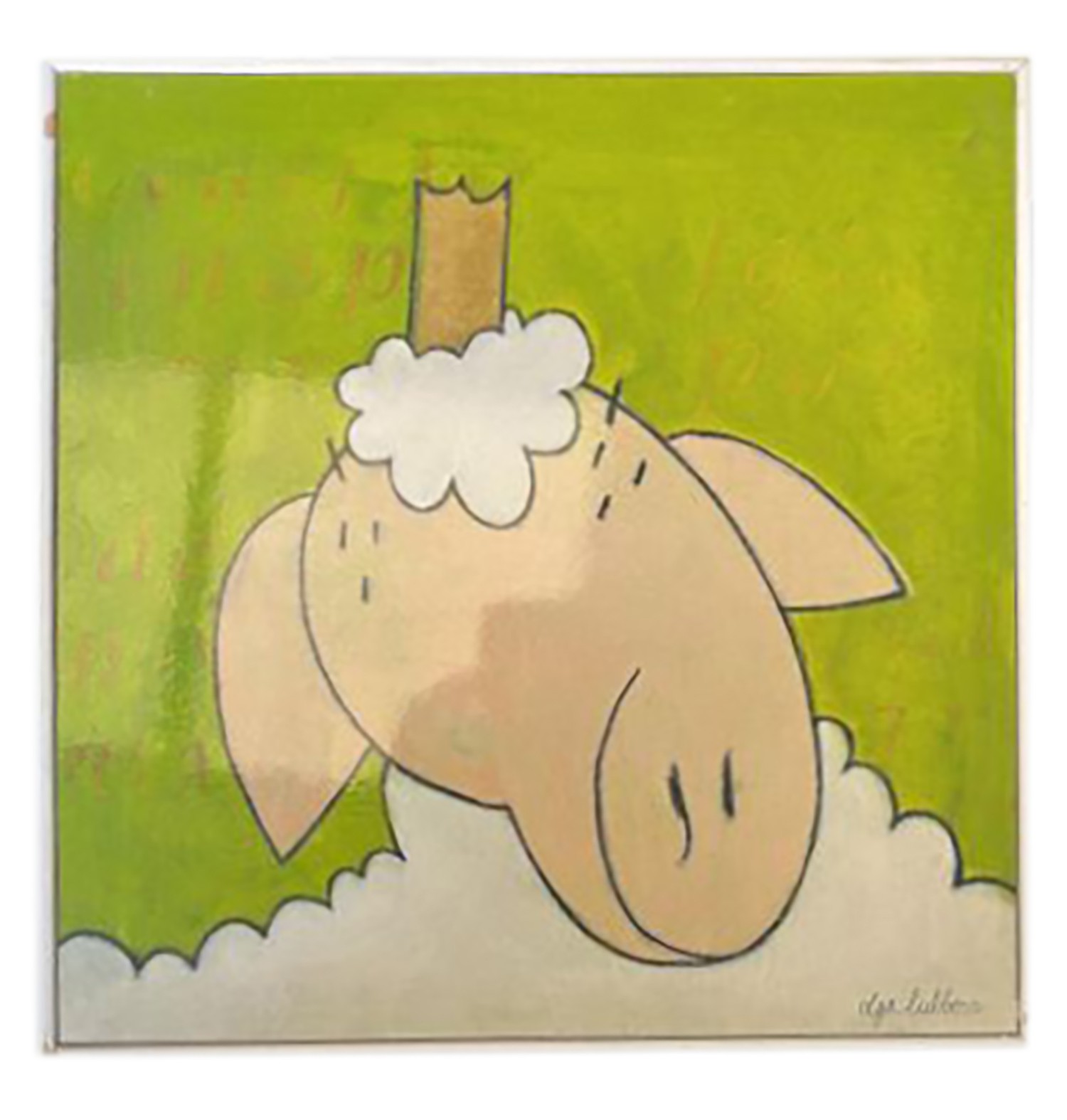 CUADRO OVEJA INFANTIL 30X30
