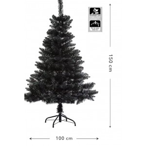 ÁRBOL DE NAVIDAD NEGRO 150X100