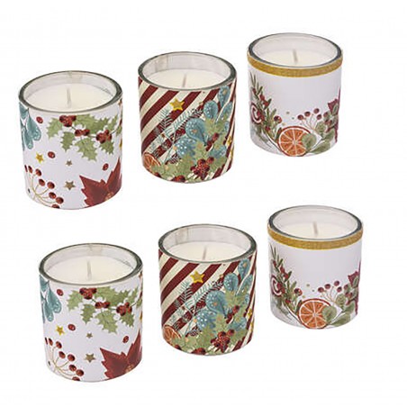 VELAS PERFUMADAS DE NAVIDAD SET DE 6