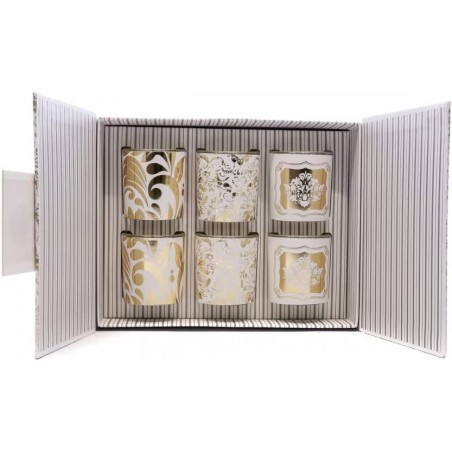 VELAS PERFUMADAS BLANCAS SET DE 6