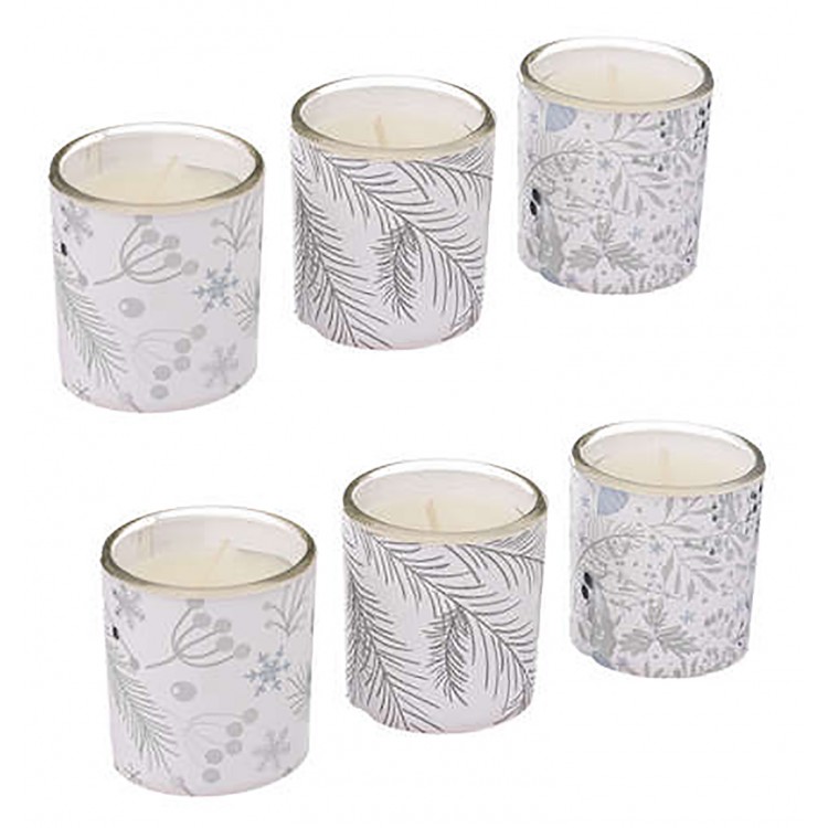 VELAS PERFUMADAS BLANCA SET DE 6