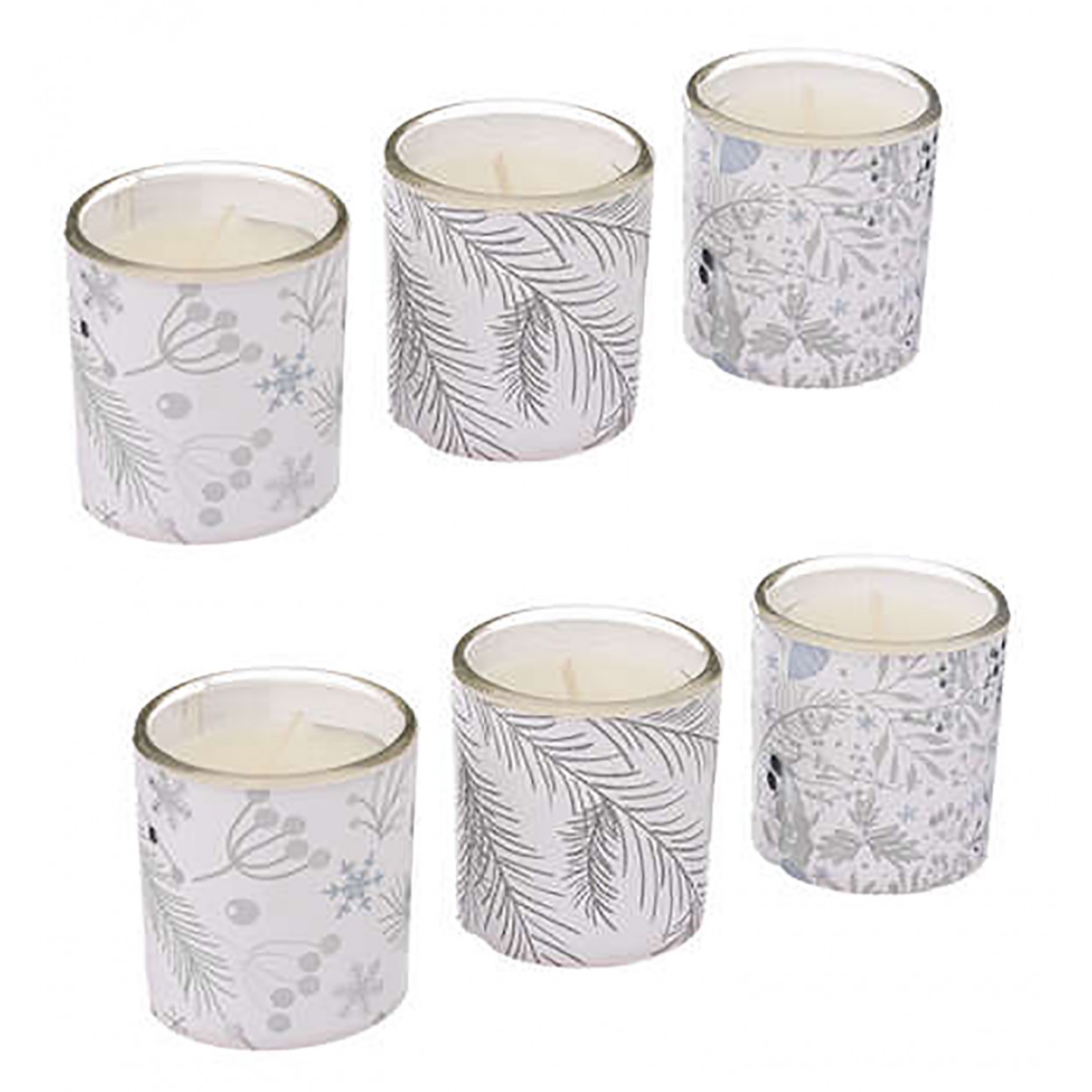 VELAS PERFUMADAS BLANCA SET DE 6
