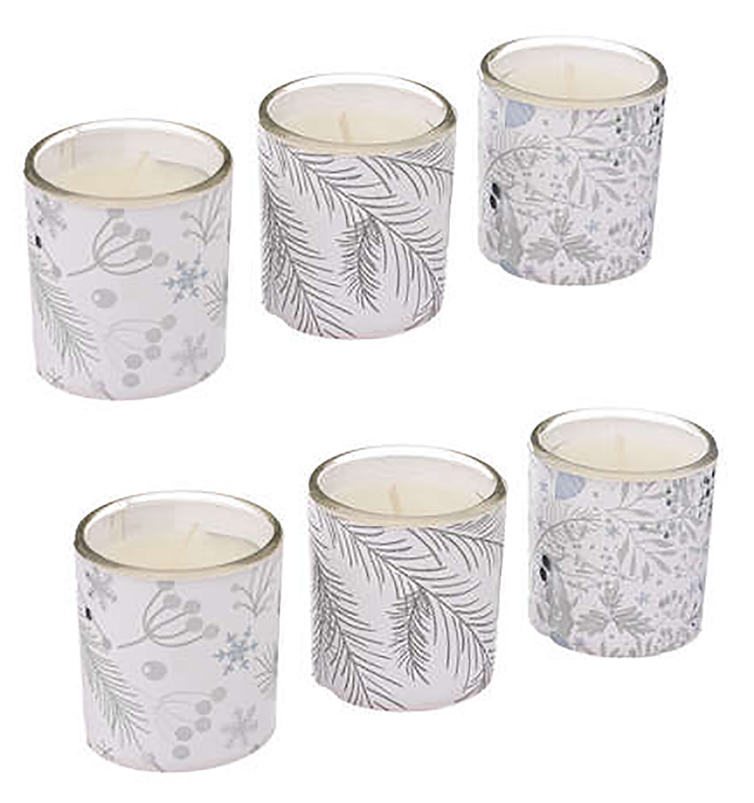 VELAS PERFUMADAS BLANCA SET DE 6