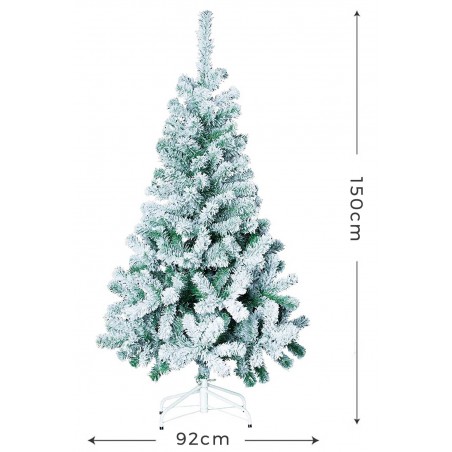 ÁRBOL DE NAVIDAD "FLOCADO" 150 CM