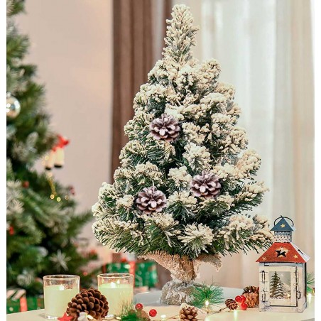 ÁRBOL DE NAVIDAD "FLOCADO" 50 CM