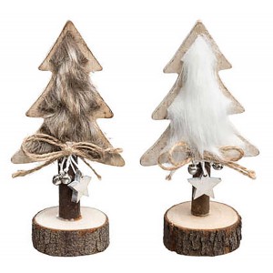 ÁRBOL DE NAVIDAD SOBREMESA "PELO" DECORATIVO 8x5.5x16CM