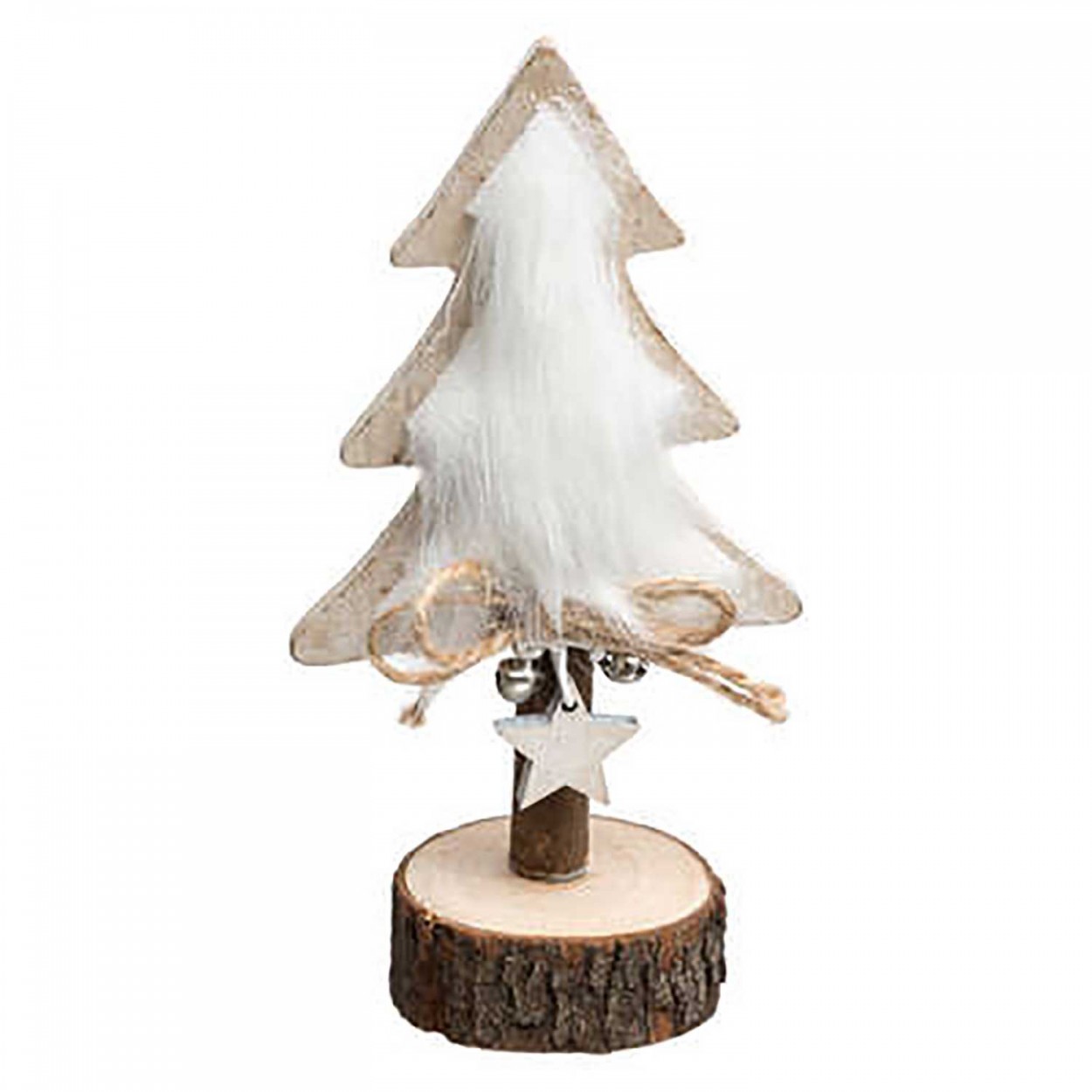 ÁRBOL DE NAVIDAD SOBREMESA "PELO" DECORATIVO 8x5.5x16CM