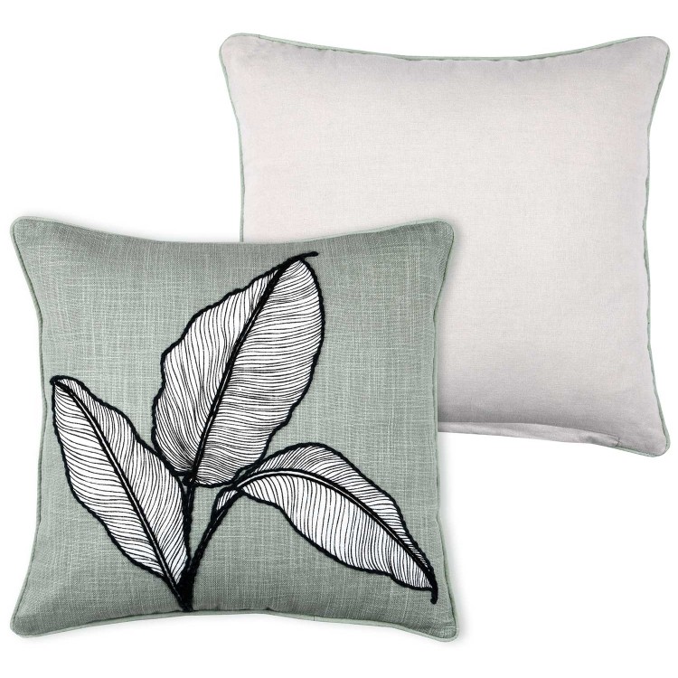 COJÍN DECORATIVO CUADRADO GREY FLOWER 40X40CM 100% ALGODÓN
