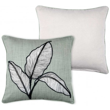 COJÍN DECORATIVO CUADRADO GREY FLOWER 40X40CM 100% ALGODÓN