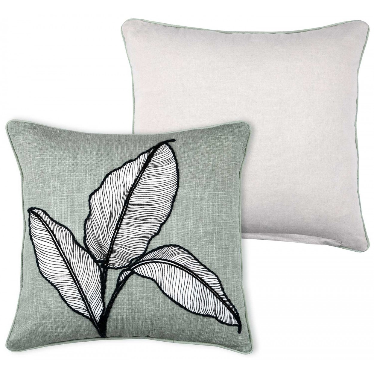 COJÍN DECORATIVO CUADRADO GREY FLOWER 40X40CM 100% ALGODÓN