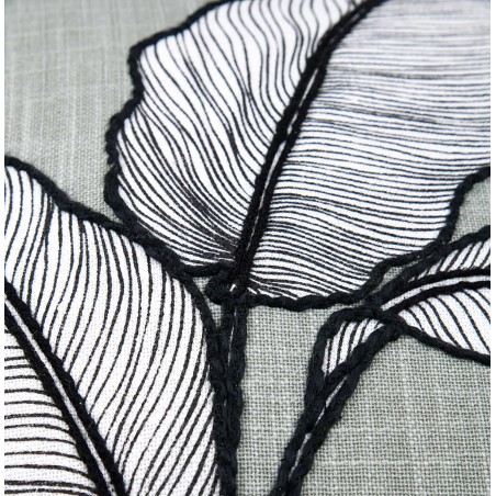 COJÍN DECORATIVO CUADRADO GREY FLOWER 40X40CM 100% ALGODÓN