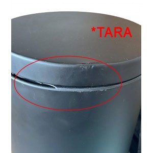PAPELERA TARA NEGRA METAL 12L