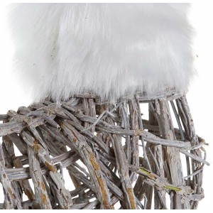 RENO NAVIDEÑO MIMBRE PIÑA 60CM BLANCO
