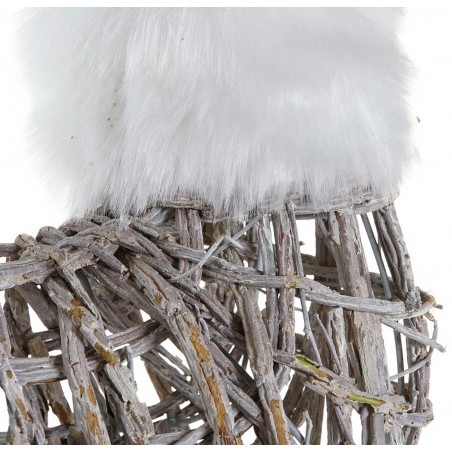 RENO NAVIDEÑO MIMBRE PIÑA 60CM BLANCO