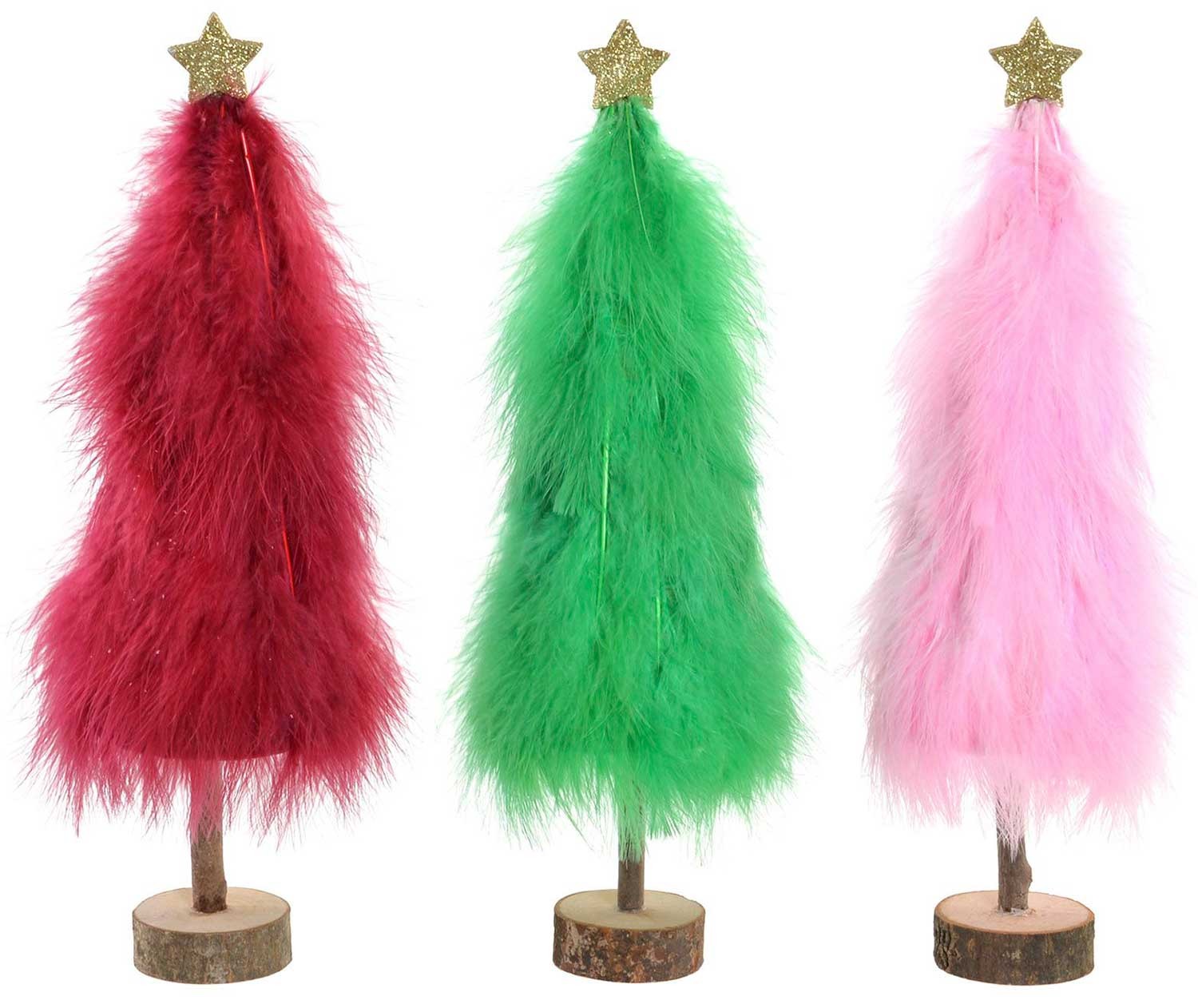 ARBOL DE NAVIDAD SOBREMESA PELO DECORATIVO 37CM