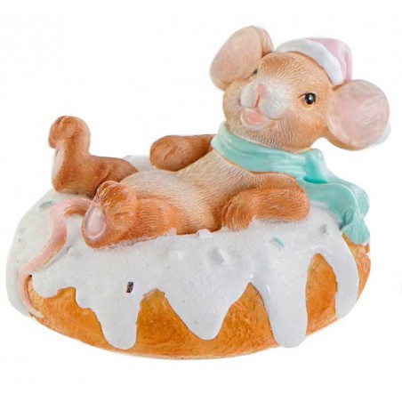 FIGURA DECORATIVA NAVIDEÑA DONUT 11,5X11X8CM